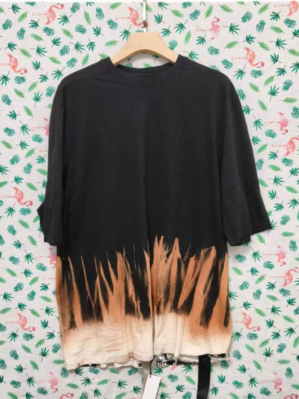 Rick Owens Bleached Gradient T-Shirt, Black